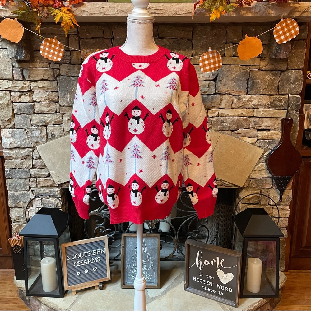 NWT Christmas Snowman Ugly Sweater Size XL